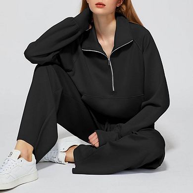 Women's Drawstring Waist Wide Leg Lounge Pants