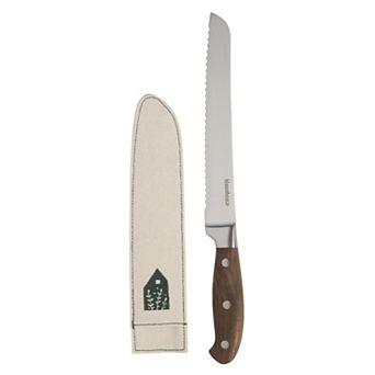 Bloomhouse 8 Inch German Steel Bread Knife with Forged Wood Handle