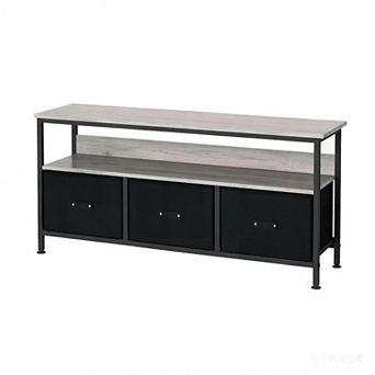 47.2" Modern Dresser TV Stand with 3 Drawers, Entertainment Center with Open Shelf