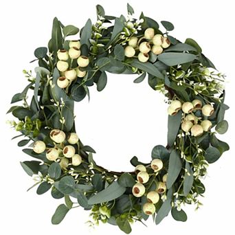 20" Eucalyptus Berry Christmas Wreath