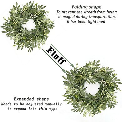 Eucalyptus Olive Berry Farmhouse Wreath