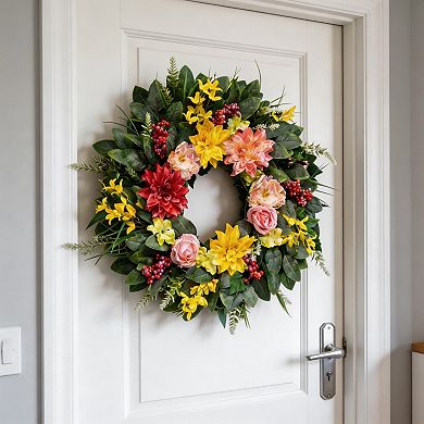 Spring Eucalyptus Peony Rose Wreath