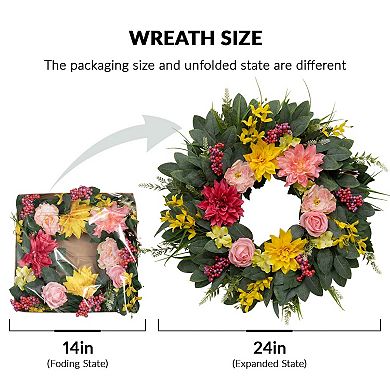 Spring Eucalyptus Peony Rose Wreath