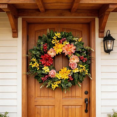 Spring Eucalyptus Peony Rose Wreath