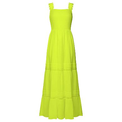 Joe Browns Women's Plus Size Square Neck Crinkle Maxi Dress