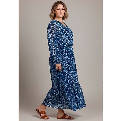 Avenue Women's Plus Size Maxi Tiered Dress