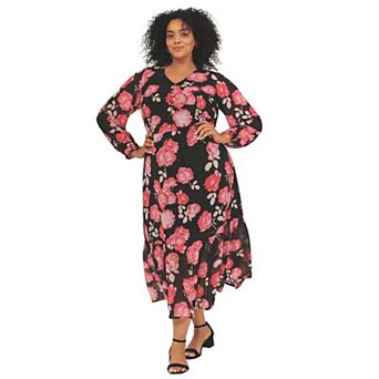 Avenue Women's Plus Size Maxi Tiered Dress