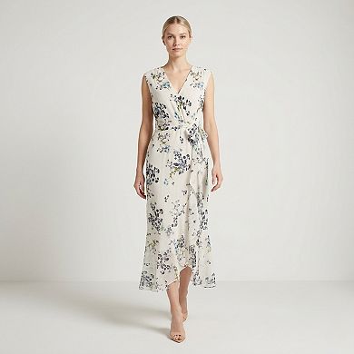 Women's Maison Tara Soft Floral Wrap Maxi Dress