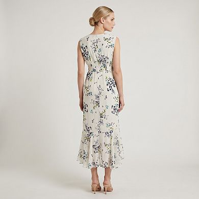 Women's Maison Tara Soft Floral Wrap Maxi Dress