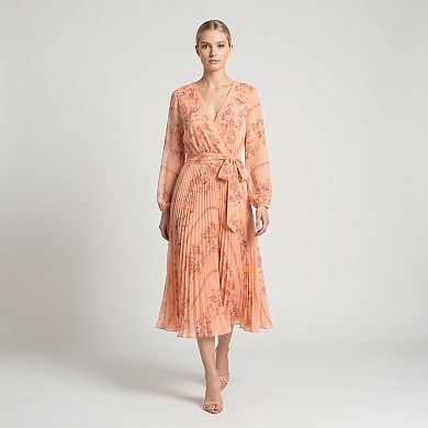 Women's Maison Tara Floral Pleated Midi Dress
