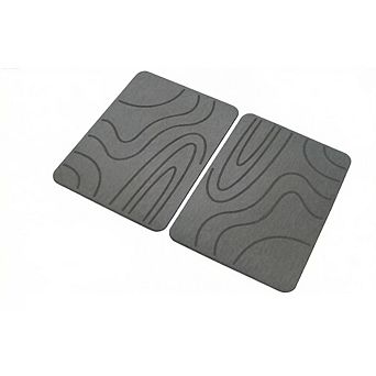 Zoulao 2-Pack Stone Drying Mat, 16x12", Quick Dry Diatomaceous Earth, No Residue.