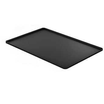 Zoulao 24-Inch Heat Resistant Silicone Coffee Mat, Bar Mat for Countertops, Black.