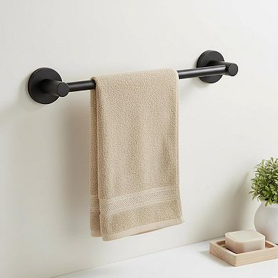 14 Pieces Matte Black Bathroom Accessory Set Stainless Steel Hardware Wall Mounted Towel Bar Racks