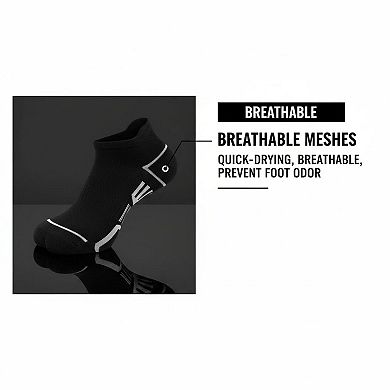 12 Pairs Mens Ankle Socks Athletic Casual Low Cut Breathable Arch Support Heel Tab Durable