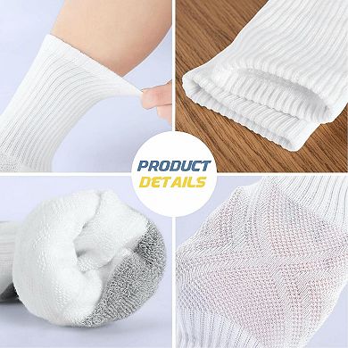 Mens Womens Crew Socks Cushion Breathable Arch Support Durable 6 Pairs