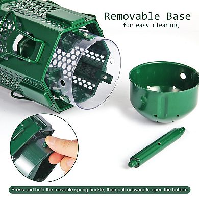 Squirrel Proof Bird Feeder Weight Activated 6 Ports Metal 3lb Capacity