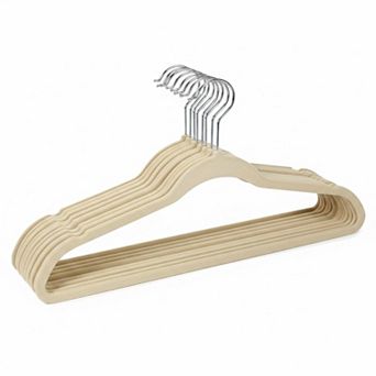 10 Super Slim Huggable Hangers Strong ABS Plastic Prevents Slipping Creasing Holds 10lbs