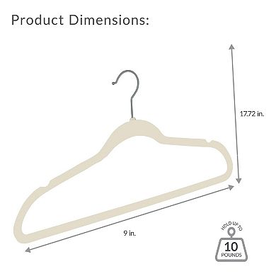 10 Super Slim Huggable Hangers Strong ABS Plastic Prevents Slipping Creasing Holds 10lbs