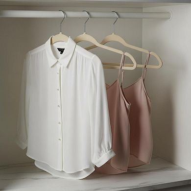 10 Super Slim Huggable Hangers Strong ABS Plastic Prevents Slipping Creasing Holds 10lbs