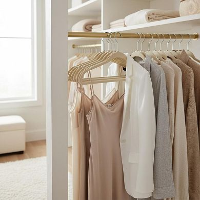 10 Super Slim Huggable Hangers Strong ABS Plastic Prevents Slipping Creasing Holds 10lbs