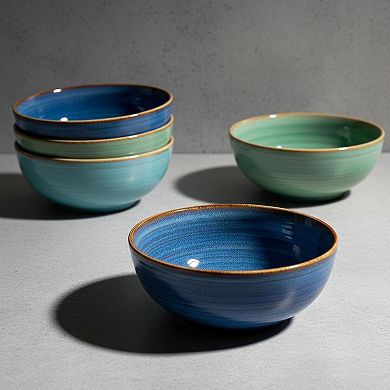 27 Oz 6 Piece Ceramic Cereal Bowl Set Microwave Dishwasher Safe