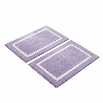 2 pc Bath Rug Set Super Soft Absorbent Microfiber Non Slip Machine Washable