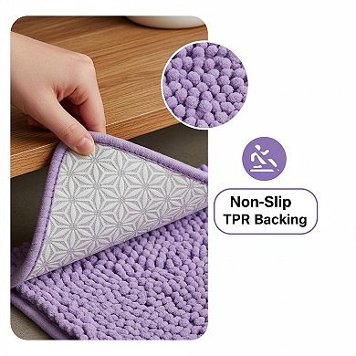 2 Piece Bath Rug Set Super Soft Absorbent Microfiber Non Slip Machine Washable