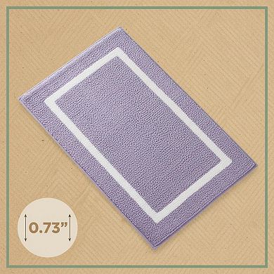 2 Piece Bath Rug Set Super Soft Absorbent Microfiber Non Slip Machine Washable