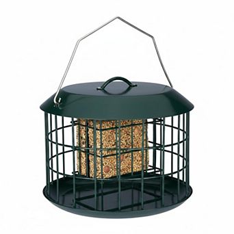 Squirrel Proof Suet Feeder Double Cake Capacity All Metal Hanging Bird Feeder