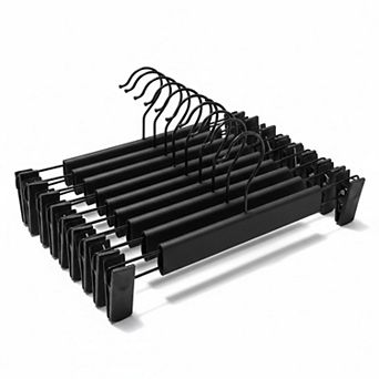 10 Pack Space-Saving Clothes Hangers Adjustable Clips, 360° Swivel Hook, Multifunctional Pants