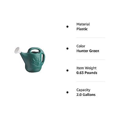2 Gallon Watering Can Sunflower Embossed UV Resistant Recyclable Plastic