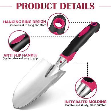 Heavy Duty Manganese Steel Garden Trowel Rust Resistant Comfort Grip Portable