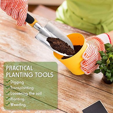 2 Pack Aluminum Alloy Garden Trowel Soft Non Slip Handle Planting Digging Tool