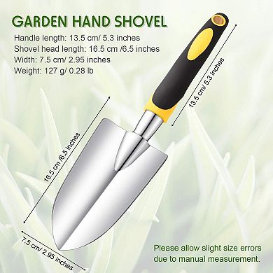 2 Pack Aluminum Alloy Garden Trowel Soft Non Slip Handle Planting Digging Tool