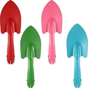 4 pc 8 Inch Metal Garden Trowel Set Colorful Hand Shovel Gardening Tools