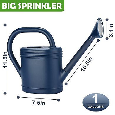 1 Gallon Watering Can Long Spout Detachable Nozzle For Indoor Outdoor Plants