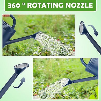 1 Gallon Watering Can Long Spout Detachable Nozzle For Indoor Outdoor Plants
