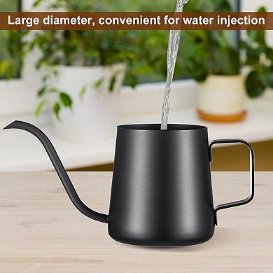12 Oz Stainless Steel Indoor Plant Watering Can Long Spout Teflon Coated