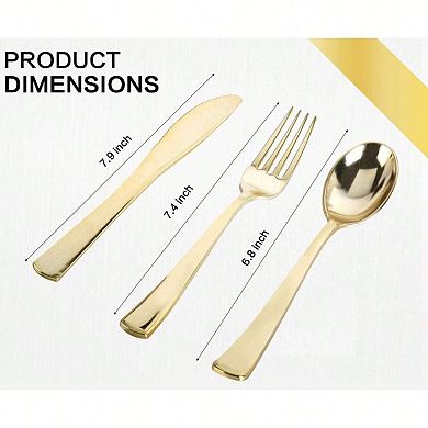 Premium Disposable Dinnerware Set for 50 Guests