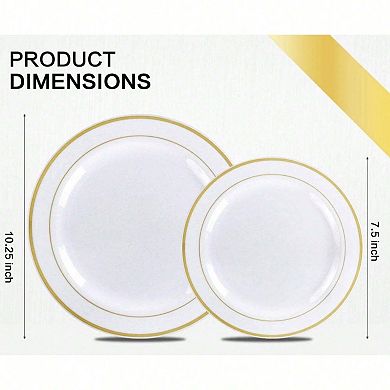 Premium Disposable Dinnerware Set for 50 Guests