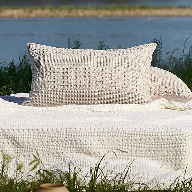 Cotton Waffle Pillow Shams Standard Size, 2 Pack 20" x 26" Soft Skin-Friendly Pillowcases,No Filling