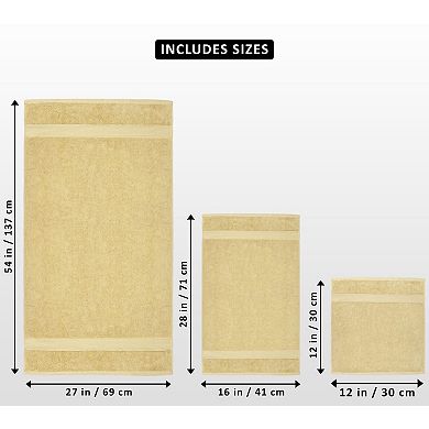 Luxury Plush Ring Spun Cotton Towel Set Super Absorbent Quick Dry Thick Soft Durable