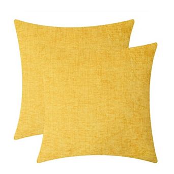 Throw Pillow Covers Decorative Pack of 2 Cozy Chenille Cushion Cases for Couch Sofa Bed Living Room