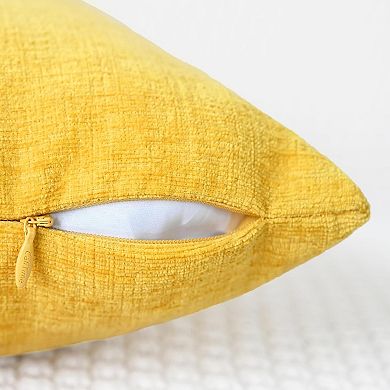 Throw Pillow Covers Decorative Pack of 2 Cozy Chenille Cushion Cases for Couch Sofa Bed Living Room