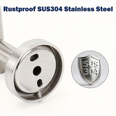 6 Pieces Bathroom Accessories Set SUS304 Stainless Steel Wall Mounted