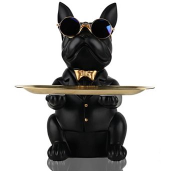 Resin Bulldog Decor, Storage Organizer and Piggy Bank