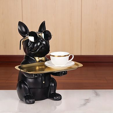 Resin Bulldog Decor, Storage Organizer and Piggy Bank