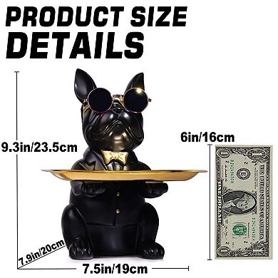 Resin Bulldog Decor, Storage Organizer and Piggy Bank
