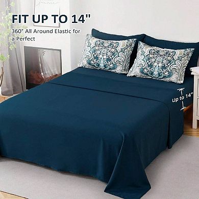 Boho Paisley Comforter Set 7pc Soft Microfiber Breathable Fade Resistant