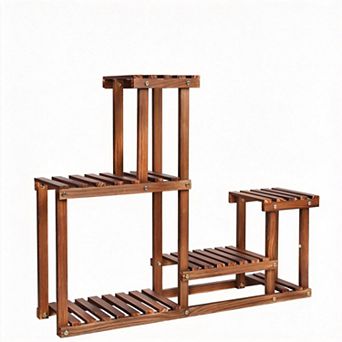 Pine Wood Multi-Tier Plant Stand